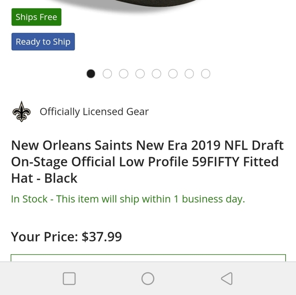 2019 N.O.Saints On-Stage Draft Low Profile Hat - Picture 8 of 12